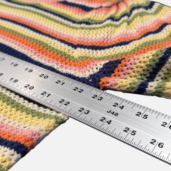 ELOQUII Elements Puff Sleeve Stripe Crochet Knit Sweater EUC (Size 18/20) - Picture 8 of 16